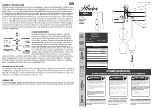 Manual de uso Hunter 19728 Vidria Lámpara