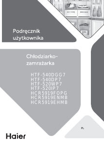Instrukcja Haier HCR5919ENMB Lodówko-zamrażarka