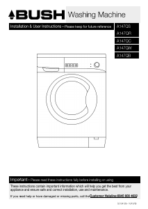 Manual Bush A147QR Washing Machine