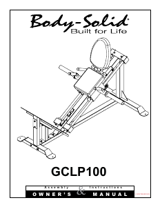 Handleiding Body-Solid GCLP100 Fitnessapparaat