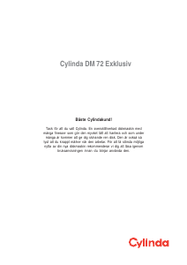 Bruksanvisning Cylinda DM 72 Exklusiv Diskmaskin