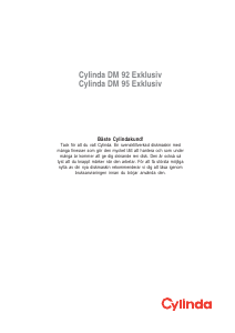 Bruksanvisning Cylinda DM 92 Exklusiv Diskmaskin