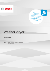 Manual Bosch WDU8H549GB Washer-Dryer