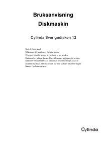 Bruksanvisning Cylinda Sverigedisken 12 Diskmaskin
