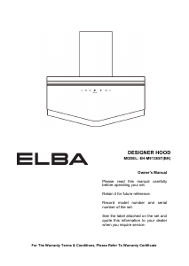 Manual Elba ZITTO EH-M9138ST(BK) Cooker Hood