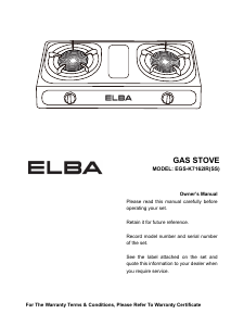 Manual Elba EGS-K7162IR(SS) Hob