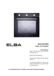 Manual Elba DIVO EBO-M7388(BK) Oven