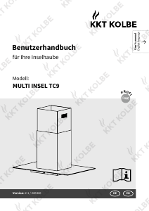 Handleiding KKT Kolbe MULTI INSEL TC9 Afzuigkap