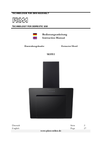 Bedienungsanleitung PKM 9039Y1 Dunstabzugshaube