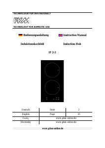 Bedienungsanleitung PKM IF2-2 Kochfeld