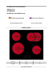 Bedienungsanleitung PKM KHKF4-2KB G Kochfeld