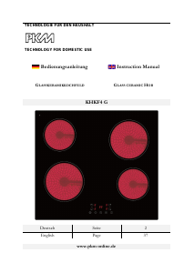 Bedienungsanleitung PKM KHKF4 G Kochfeld