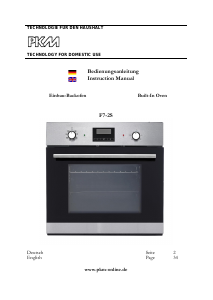 Manual PKM F7-2 Digi Oven