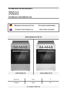 Bedienungsanleitung PKM EH9-60GK4B Herd