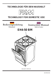 Bedienungsanleitung PKM EH4-50 BM Herd