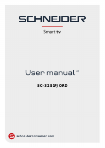 Mode d’emploi Schneider SC-32S1FJORD Téléviseur LED