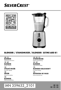 Bedienungsanleitung SilverCrest IAN 359632 Standmixer