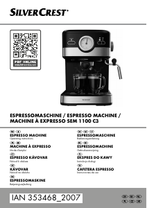 Manual SilverCrest IAN 353468 Espresso Machine