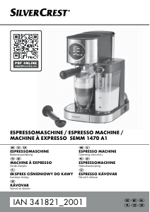 Bedienungsanleitung SilverCrest IAN 341821 Espressomaschine