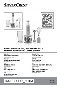 Manual SilverCrest IAN 374147 Hand Blender