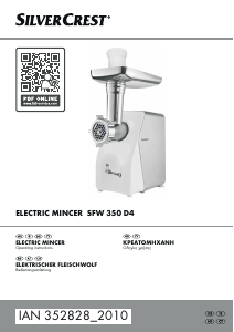 Manual SilverCrest IAN 352828 Meat Grinder