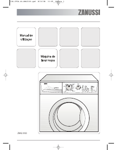 Manual Zanussi ZWG 3100 Máquina de lavar roupa