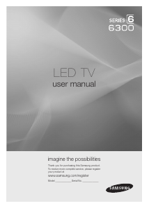 사용 설명서 삼성 UN40C6300SF LED 텔레비전