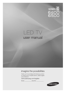 사용 설명서 삼성 UN40C6500VF LED 텔레비전