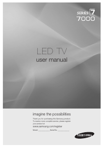 사용 설명서 삼성 UN40C7000WF LED 텔레비전