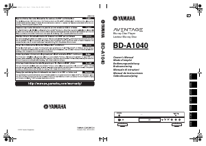 Manual de uso Yamaha BD-A1040 Aventage Reproductor de blu-ray