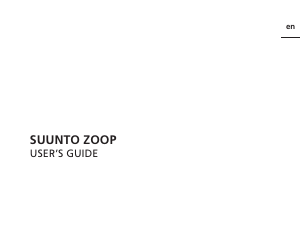 Manual Suunto Zoop Dive Computer