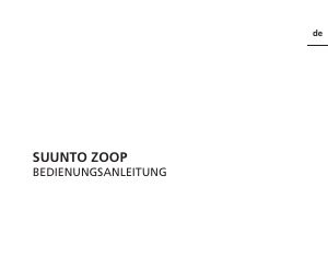 Bedienungsanleitung Suunto Zoop Tauchcomputer