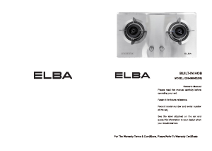 Manual Elba EBH-M8962(SS) Hob