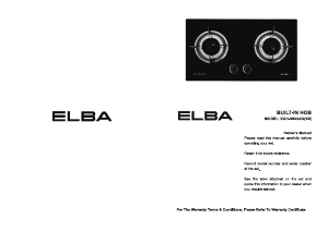 Manual Elba EGH-M8442G(BK) Hob