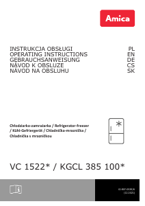 Instrukcja Amica KGCL 385 100 E Lodówko-zamrażarka