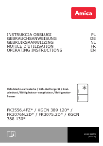 Bedienungsanleitung Amica KGCN 389 120 E Kühl-gefrierkombination