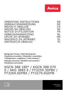 Manual Amica KGCN 388 180 S Fridge-Freezer
