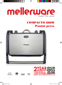 Manual de uso Mellerware 28565 Grill de contacto