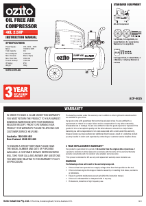 Handleiding Ozito ACP-4025 Compressor