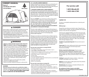 Handleiding Wood's Huron 5 Tent