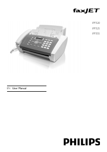 Manual Philips IPF525 Faxjet 525 Fax Machine