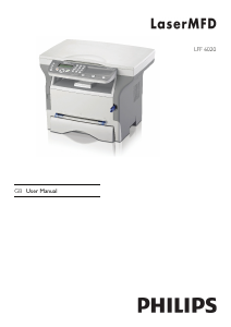 Manual Philips LFF6020 LaserMFD Fax Machine