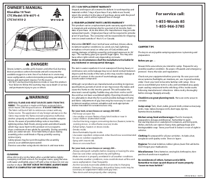 Handleiding Wood's Klondike 10 Tent