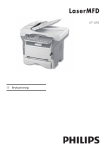 Bruksanvisning Philips LFF6050 LaserMFD Faxmaskin