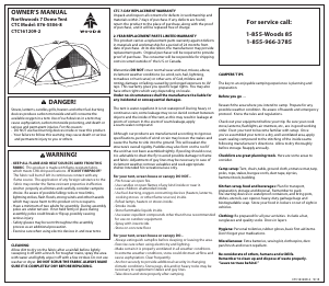 Manual Wood's Northwoods 7 Tent