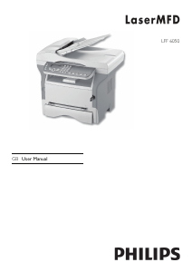 Manual Philips LFF6050 LaserMFD Fax Machine