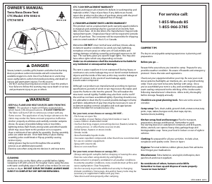 Manual Wood's Terra Nova 8 Tent