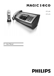Manual Philips PPF685E Magic 5 Eco Voice Fax Machine