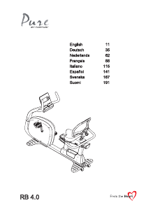 Manuale Tunturi Pure RB 4.0 Cyclette