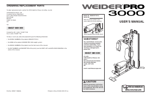 Manual Weider Pro 3000 Multi-gym